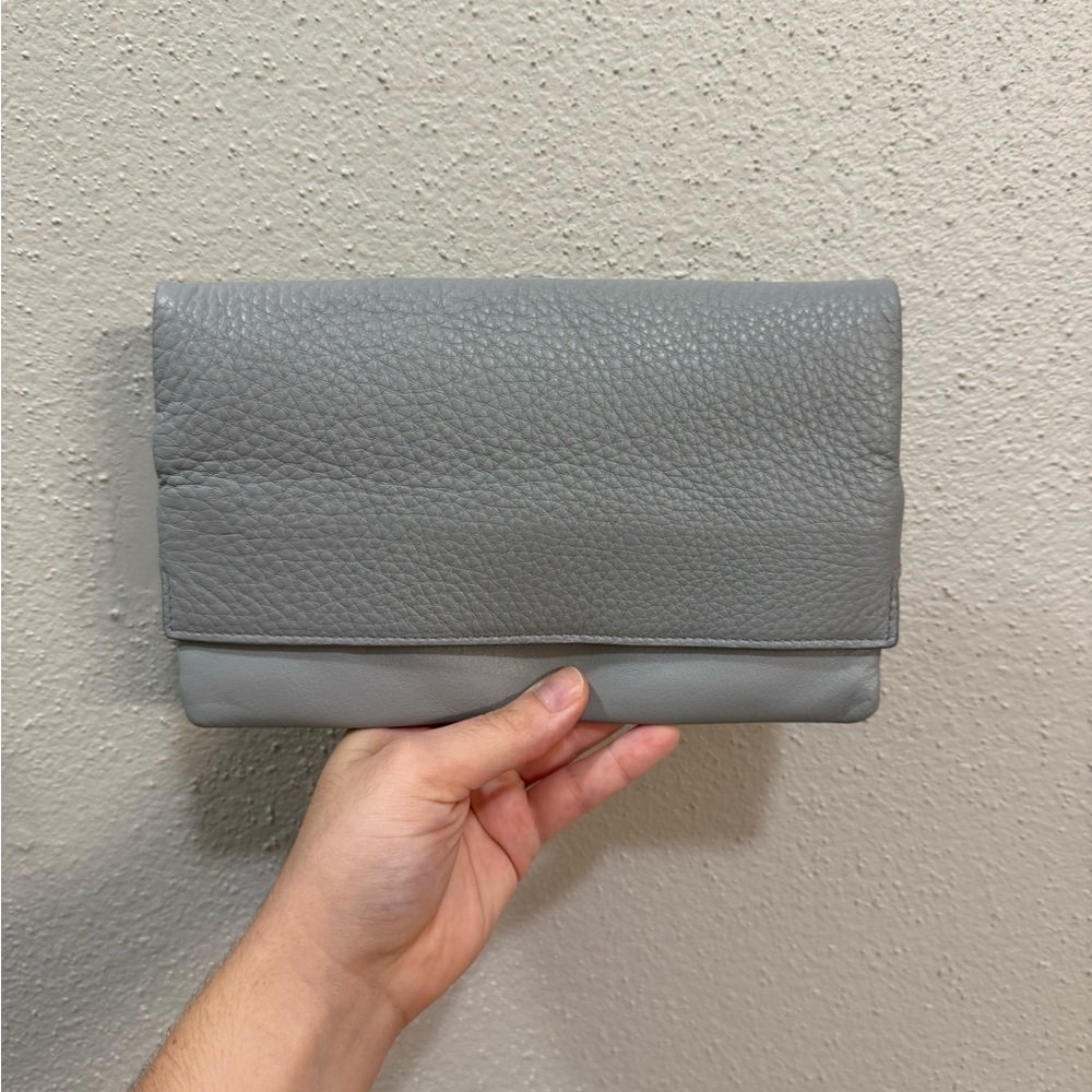 Skagen Gray Clutch Minimalist Design